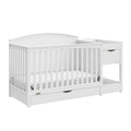 Graco Bellwood 5-in-1 Convertible Crib & Changer with Drawer - GREENGUARD Gold Certified, Full-Size Storage Drawer, Converts to Toddler Bed (White)