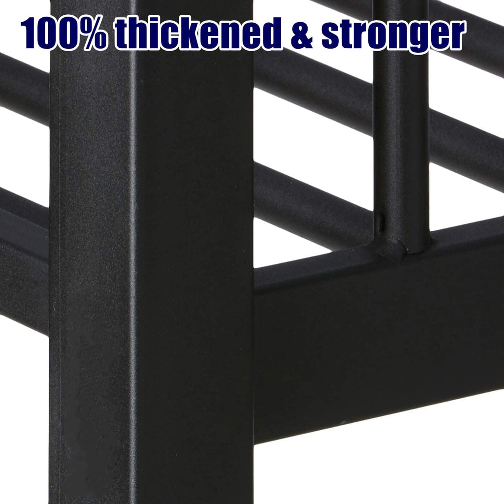 LUCALEO Stronger & Safer Heavy Duty Steel Twin XL Over Twin XL Size Bunk Bed Frame, Thickened More Stable Metal Bunkbeds (Easier to Assemble) (Twin XL,White)