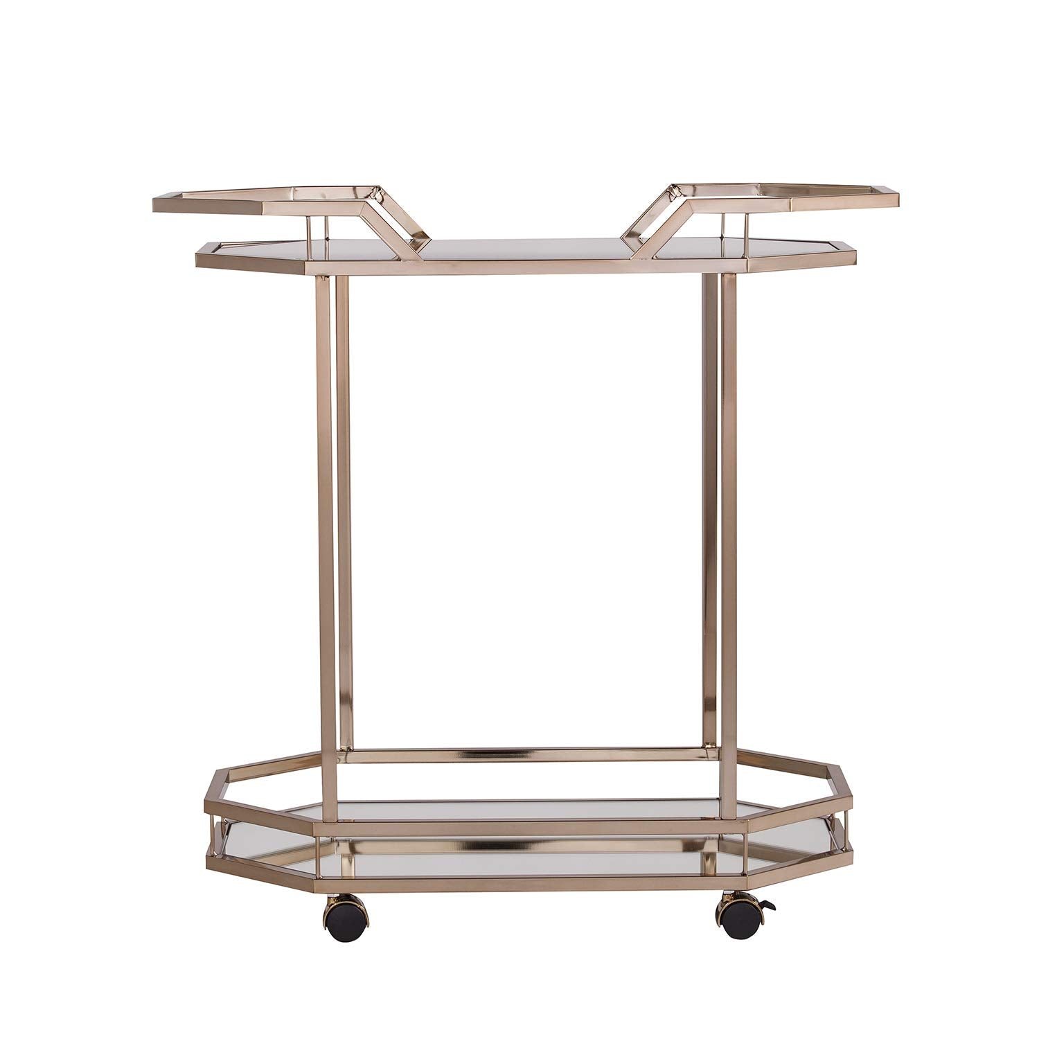 SEI Furniture Ari Art serving cart, Champagne with mirror (AMZ1102ZH)
