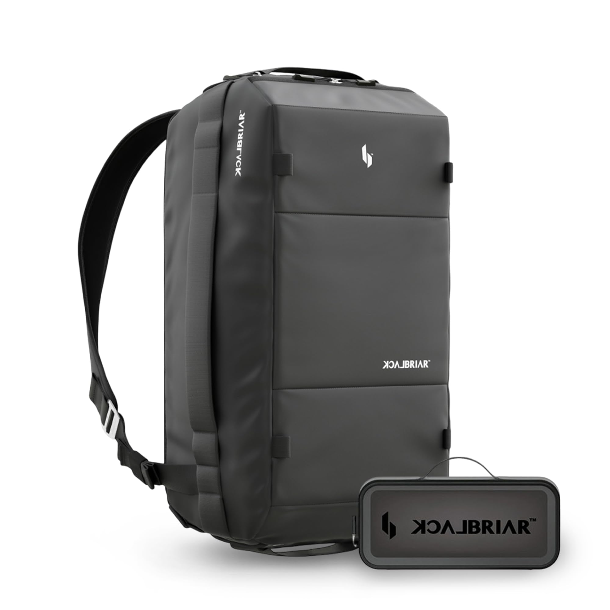 Blackbriar Range Duffel 40L Ash Black 2.0 Version, Convertible Backpack with Patented Magnetic Access, Modular S-Partition, Dual Shoe Garage | Waterproof Drycoatex™ for Tactical, Travel, Gym