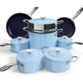 Nuwave Lux 13pc Forged Lightweight Cookware Set PFAS Free, Healthy G10 Duralon Ceramic Coating, Ultra Non-Stick, Stay-Cool Handles, Works on All Cooktops & Induction Ready