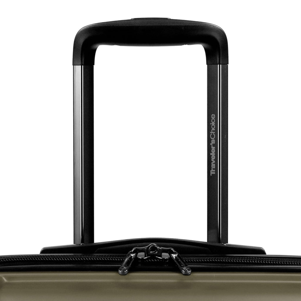Traveler's Choice Art of Travel Hardside Expandable Luggage with Spinner Wheels, Green