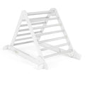 Little Partners Learn 'N Climb Foldable Wooden Climbing Triangle, Wood Climbing Gym for Toddlers, Triangle Climber for Skill-Building and Active Play, Soft White