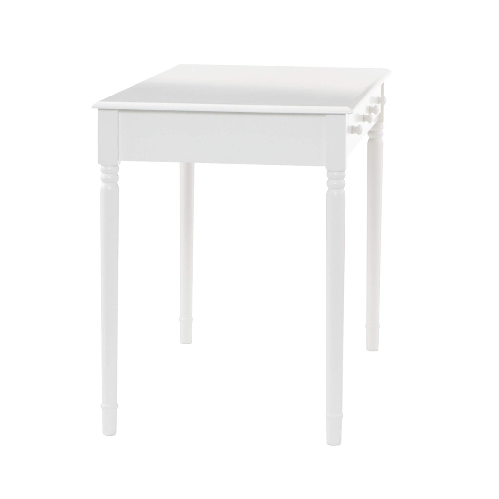 SEI Furniture - Writing 2-drawer Desk- Crisp White - Transitional Design, White Finish - Ideal for Home Office, Bedroom (HO8800)