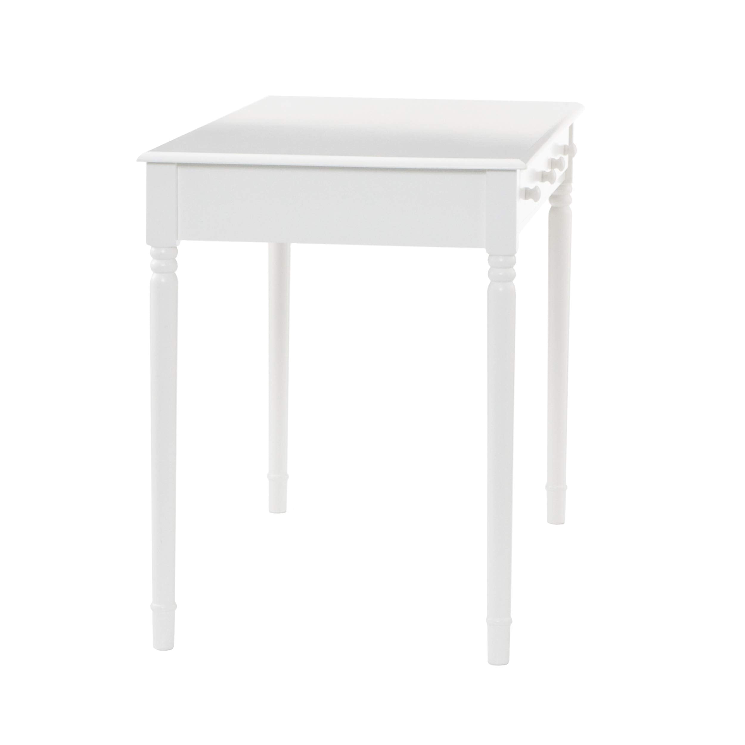 SEI Furniture - Writing 2-drawer Desk- Crisp White - Transitional Design, White Finish - Ideal for Home Office, Bedroom (HO8800)