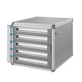 IIPOSAQQ Desktop Drawer Sorter 5 Drawers with Lock Safety Cabinet Storage Cabinet- Sliver(Size:12.6in14.4in11.92in) File Cabinets