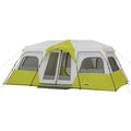 CORE 12 Person Instant Cabin Tent | Large 3 Room Family Pop Up Tent for 2 Minute Camp Setup | Included Storage Pockets for Camping Accessories