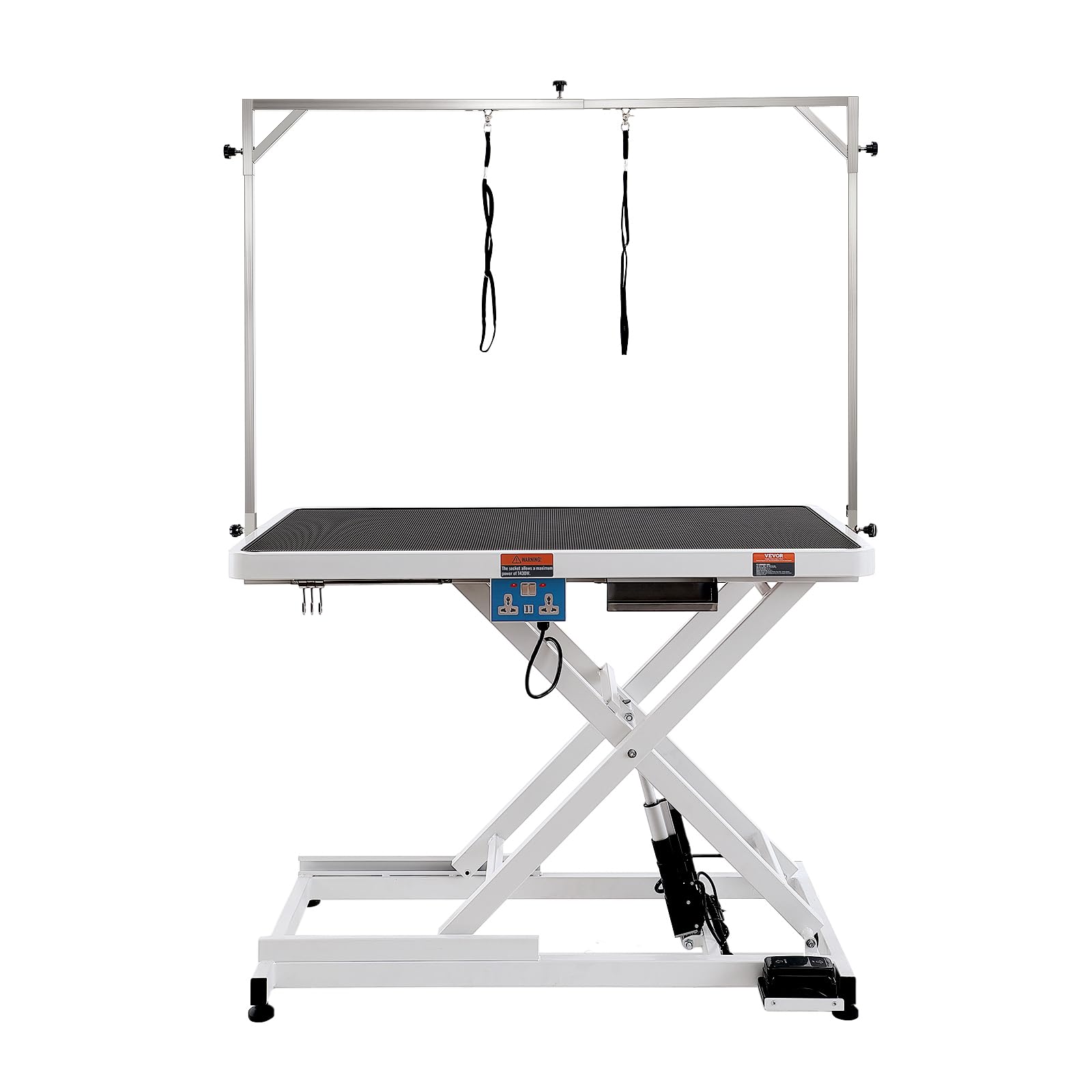 VEVOR 50 Inch Pet Grooming Table, Heavy Duty for Large Dogs, Height Adjustable, Anti Slip Tabletop, Grooming Arm Included, Max Load 400LBS