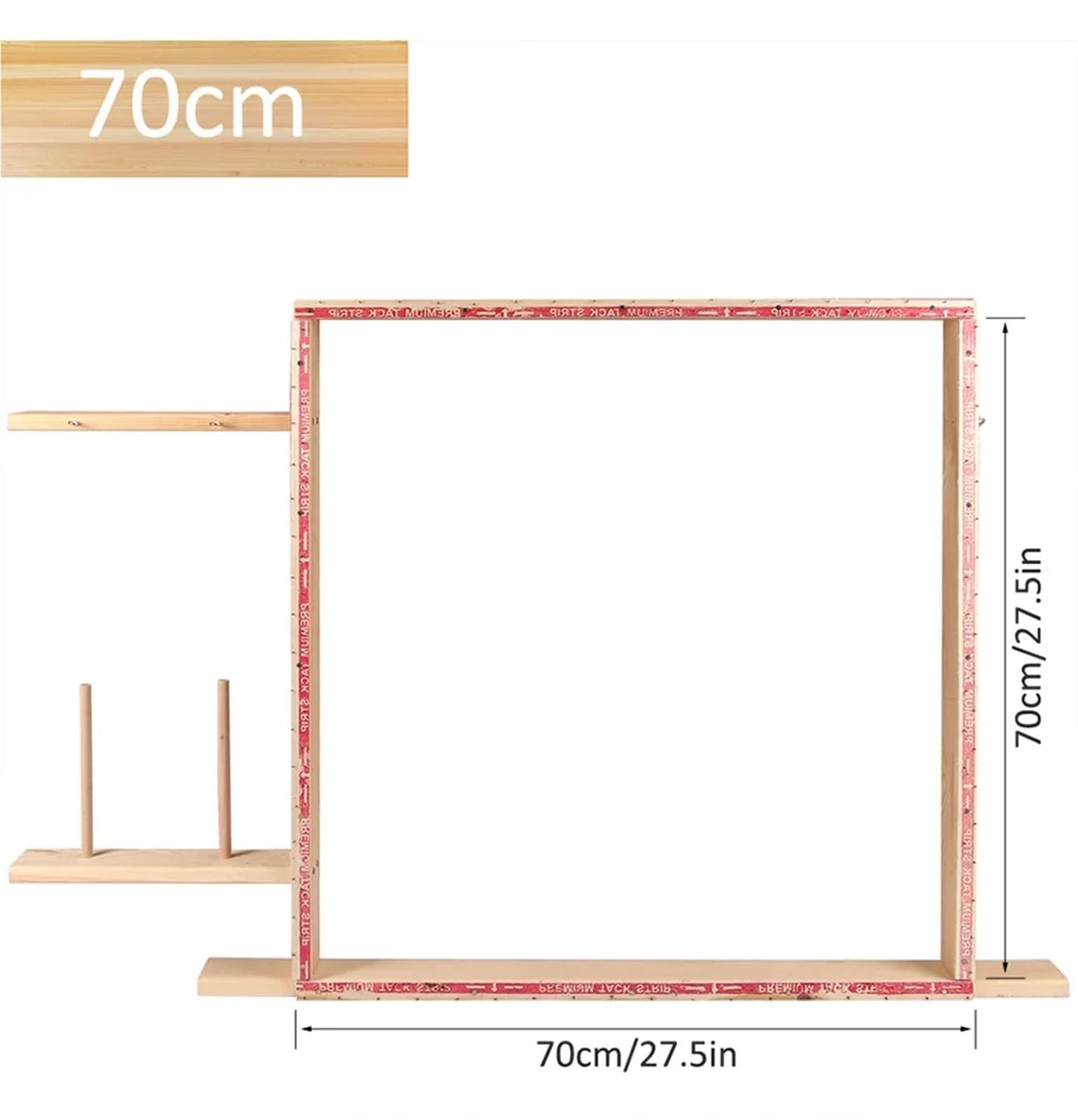 Cross Stitch Frame Large Tufting Frame for Carpet Making, Rug Punch Needle, 60x60/90*90cm(60cm x 60cm)