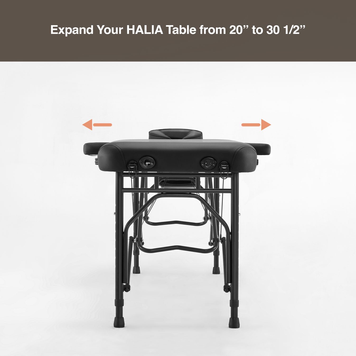 DR.LOMILOMI Halia 302 Classic Ultra-Light Travel-Size Aluminum Foldable Portable Massage Table for Professional Mobile Massage Therapists, with Side Arm Extensions