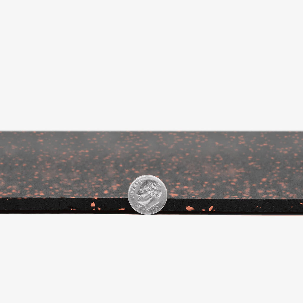 IncStores 1/4" Tough Rubber Roll (4' x 10') - Excellent Gym Floor mats for Medium/Large Equipment and Light/Moderate Free Weights (5 Mats - 4'x10' Brick Red)