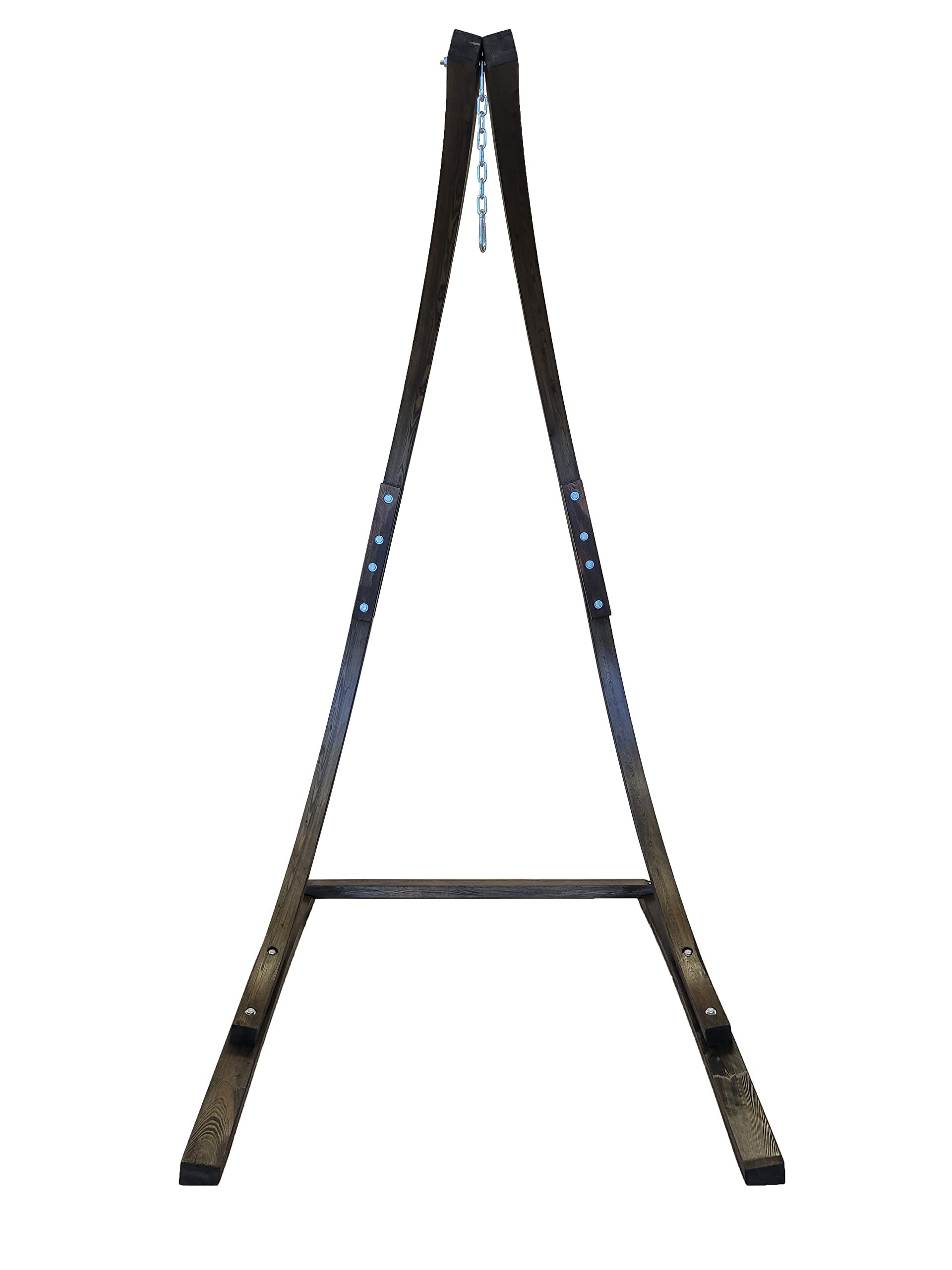 Petra Leisure 7 Ft. Coffee Stain, Wooden Hammock Chair Stand. Perfect for Indoor/Outdoor Home, Patio, Deck, Yard, Garden. 265LB Weight Capacity.(Stand Only)