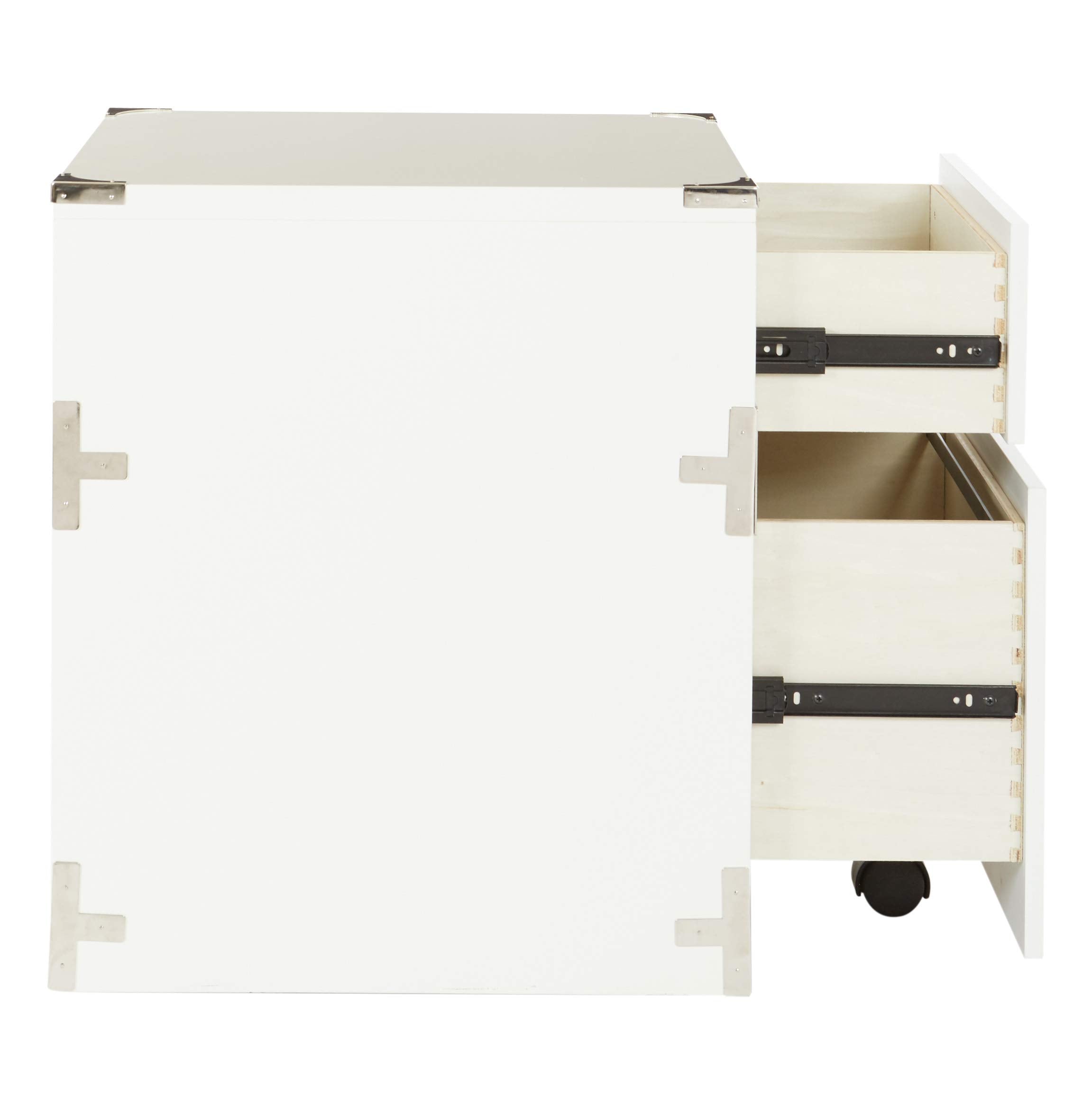 OSP Home Furnishings Wellington 2-Drawer File Cabinet, White