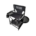 Tuscany Pro Your Name/Logo Included Portable Makeup & Hairstylist Chair - Perfect for Makeup, Hair Stylist, Salon with 25 Inch Seat Height