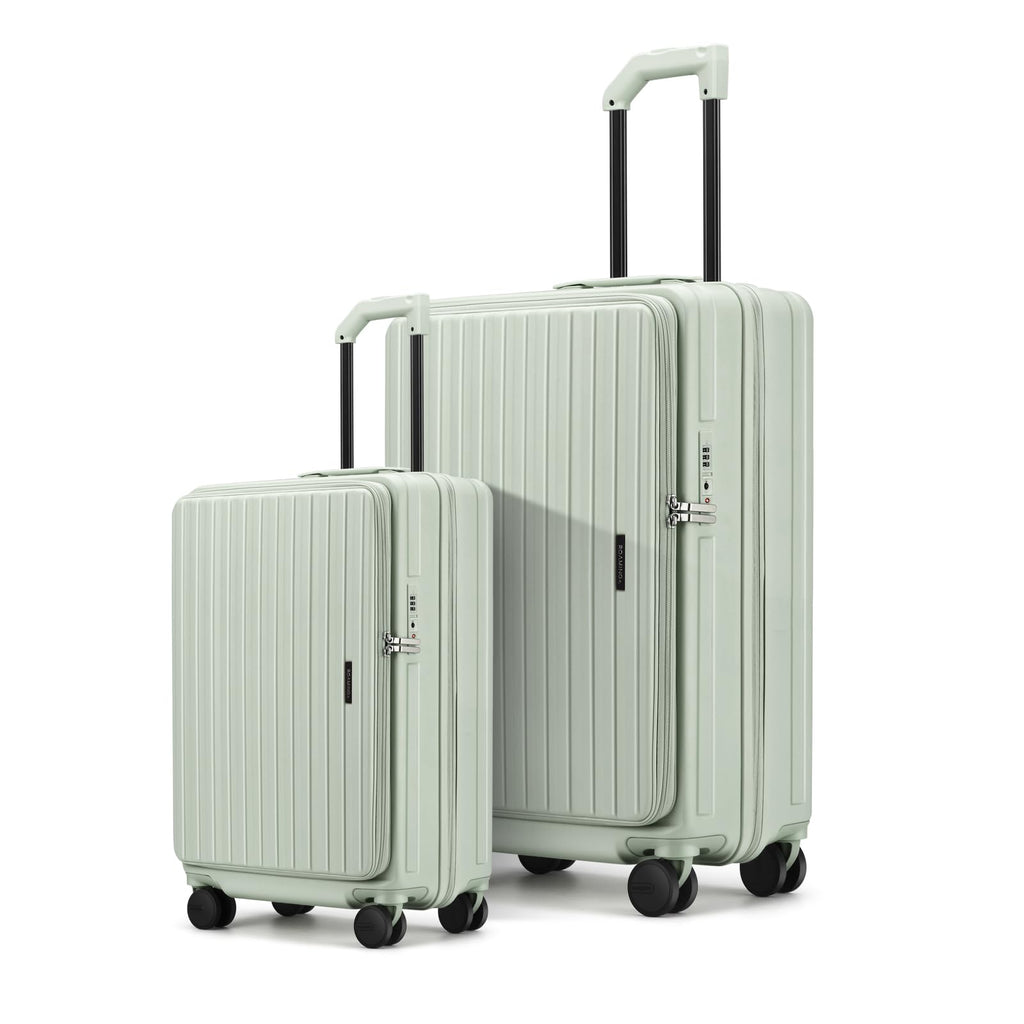 ROAMING Luggage Sets Hard shell Suitcase Top Opening Expandable with Spinner Wheels,Sturdy Large Suitcase Tsa Lock 20 Inch Carry on 28 Inch Checked Luggage,2-Piece Set (20/28) for Woman Men.Jade cyan