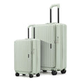 ROAMING Luggage Sets Hard shell Suitcase Top Opening Expandable with Spinner Wheels,Sturdy Large Suitcase Tsa Lock 20 Inch Carry on 28 Inch Checked Luggage,2-Piece Set (20/28) for Woman Men.Jade cyan