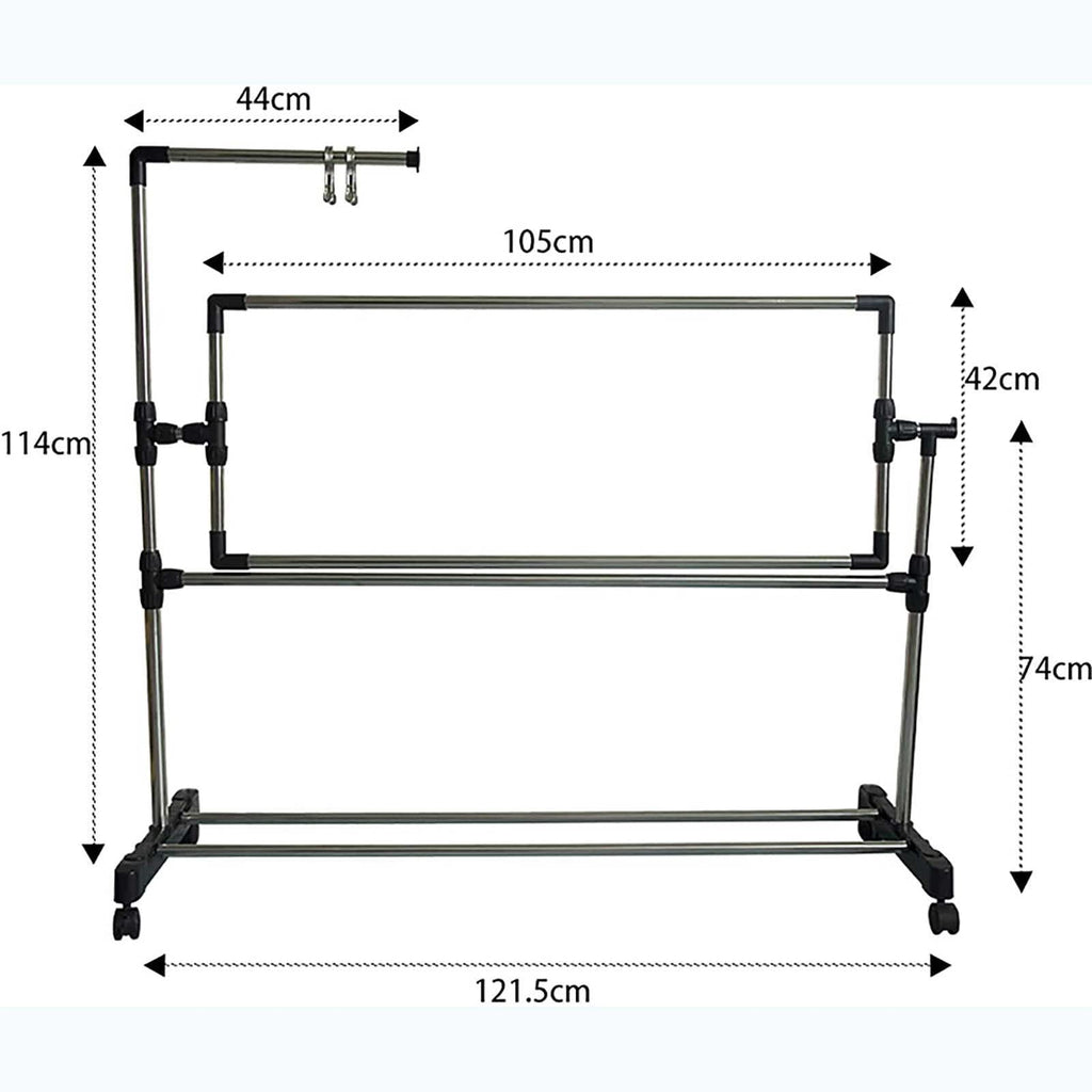 Windmilne Cross Stitch Frame Cross Stitch Craft Frame, Adjustable Needlework Floor Frame Cross-Stitch, Standing Craft Stand and Lap Table