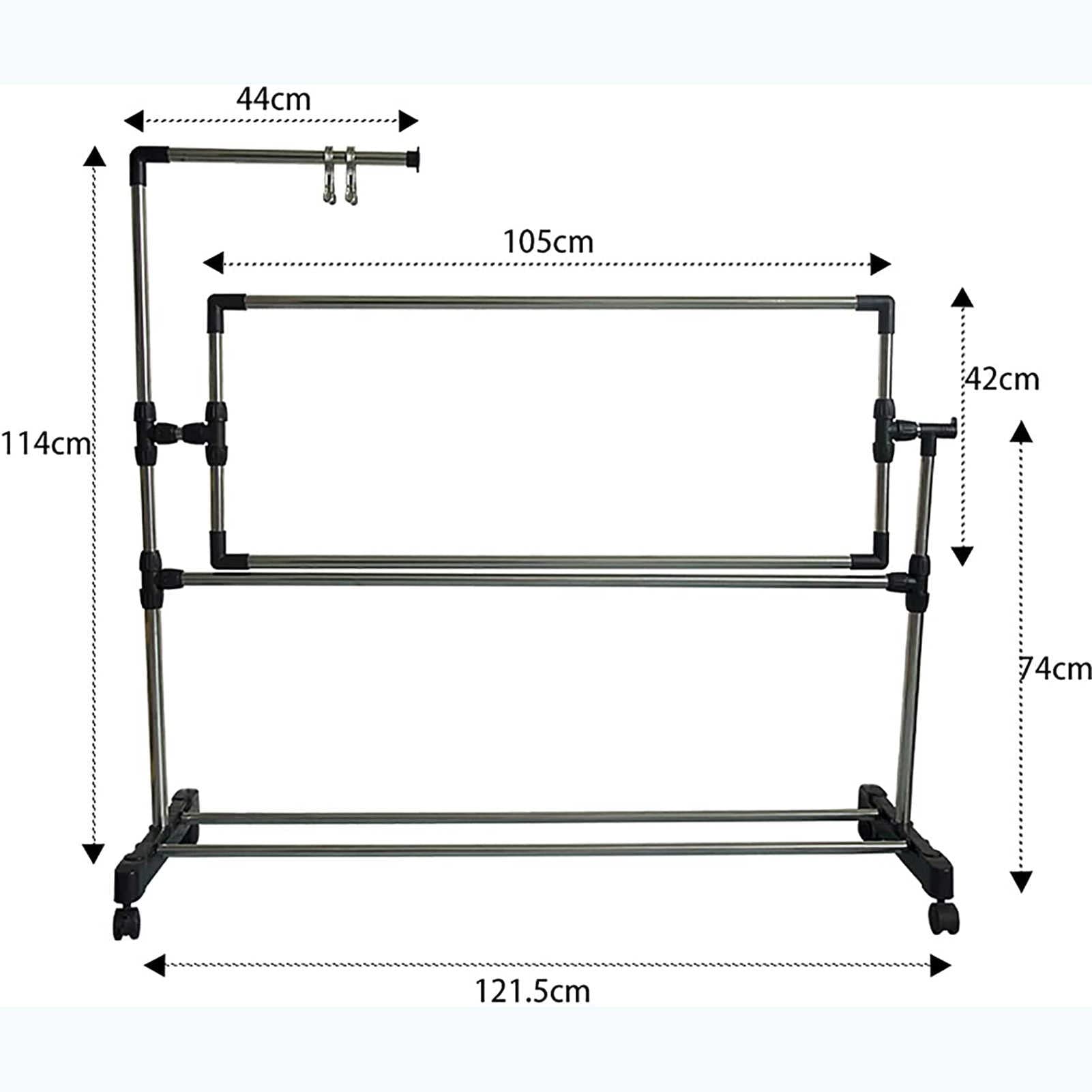 Windmilne Cross Stitch Frame Cross Stitch Craft Frame, Adjustable Needlework Floor Frame Cross-Stitch, Standing Craft Stand and Lap Table