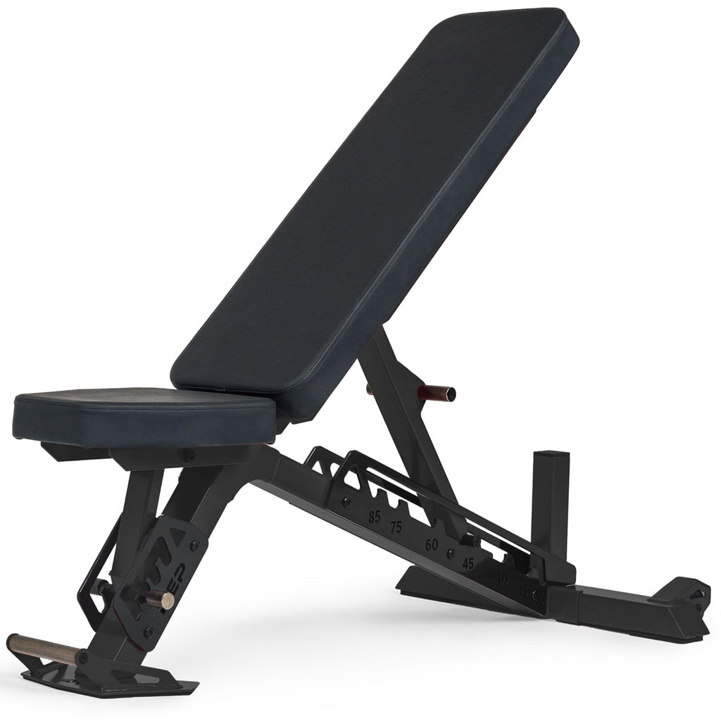 Rep Nighthawk Adjustable Weight Bench | Home Gym Incline Decline Flat Workout Bench | Heavy Duty Fitness and Strength Training Equipment | Foldable Space Saving Design, Matte Black