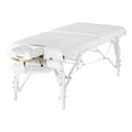Master Massage 31" Montclair Pro Portable Massage Table Package, Memory Foam Cushioning, Reiki Panels, Shiatsu Cable Release- Tattoo Table, Spa Bed, Facial Bed - White