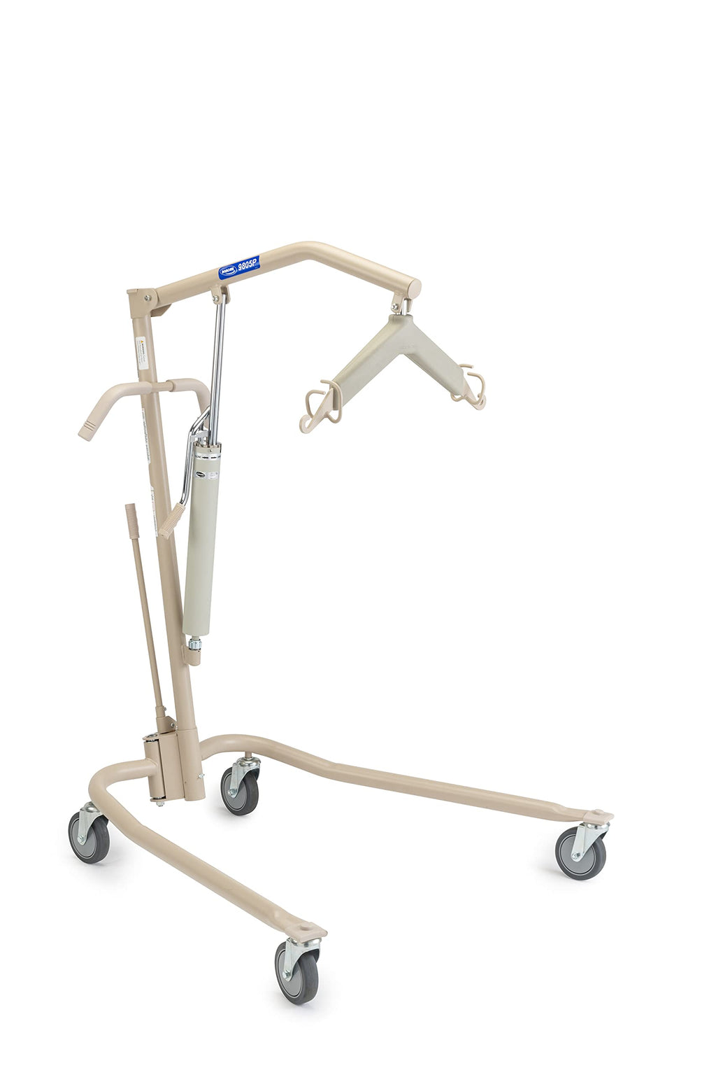 Invacare Hydraulic Patient Lift, Lightweight Transfer Lift Chair with 450 lb Weight Capacity, Bent Mast for Safer Transfers, 6-Point Padded Swivel Bar, Floor-to-Bed Height Range for Fall Recovery