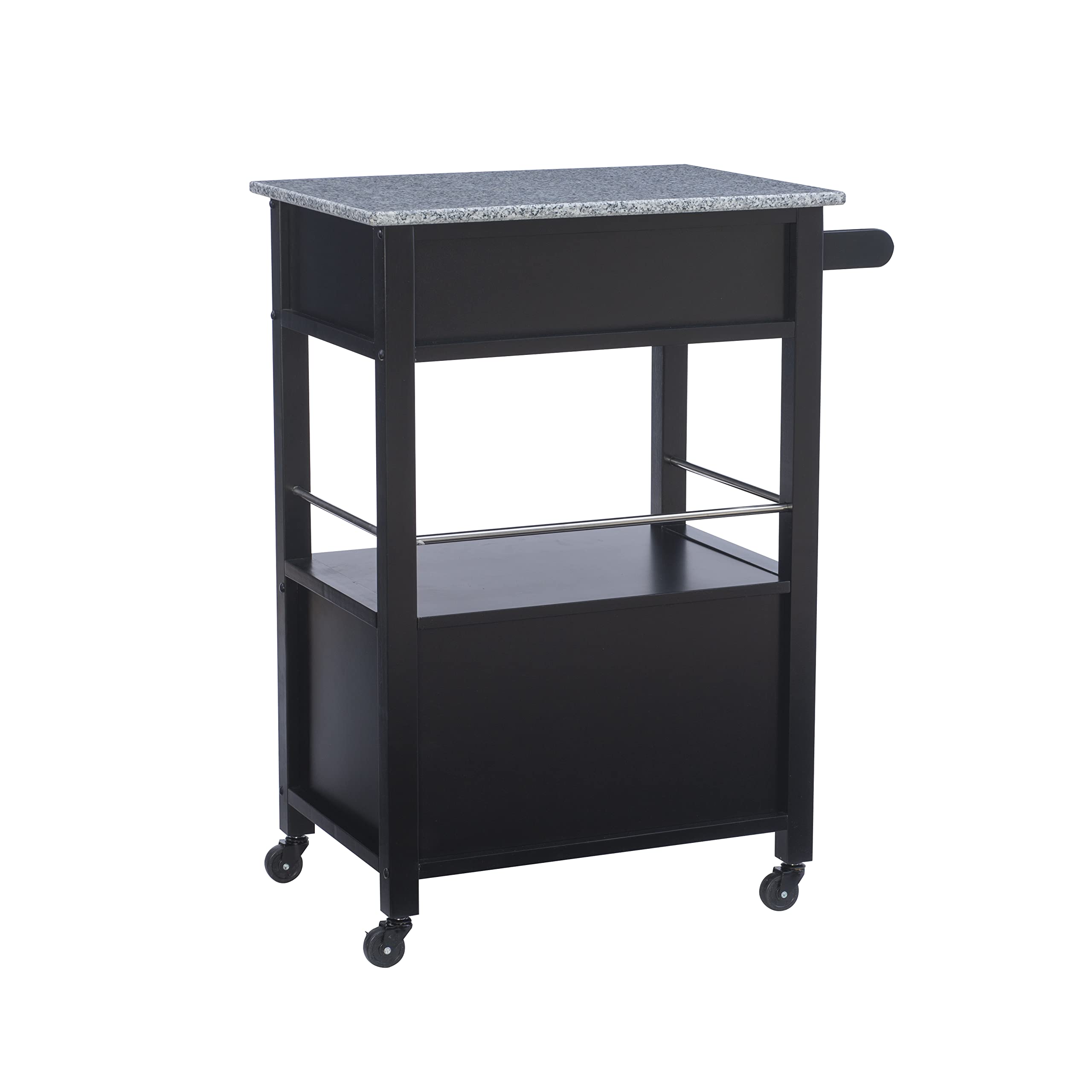 Linon Cayden Black Kitchen Cart,