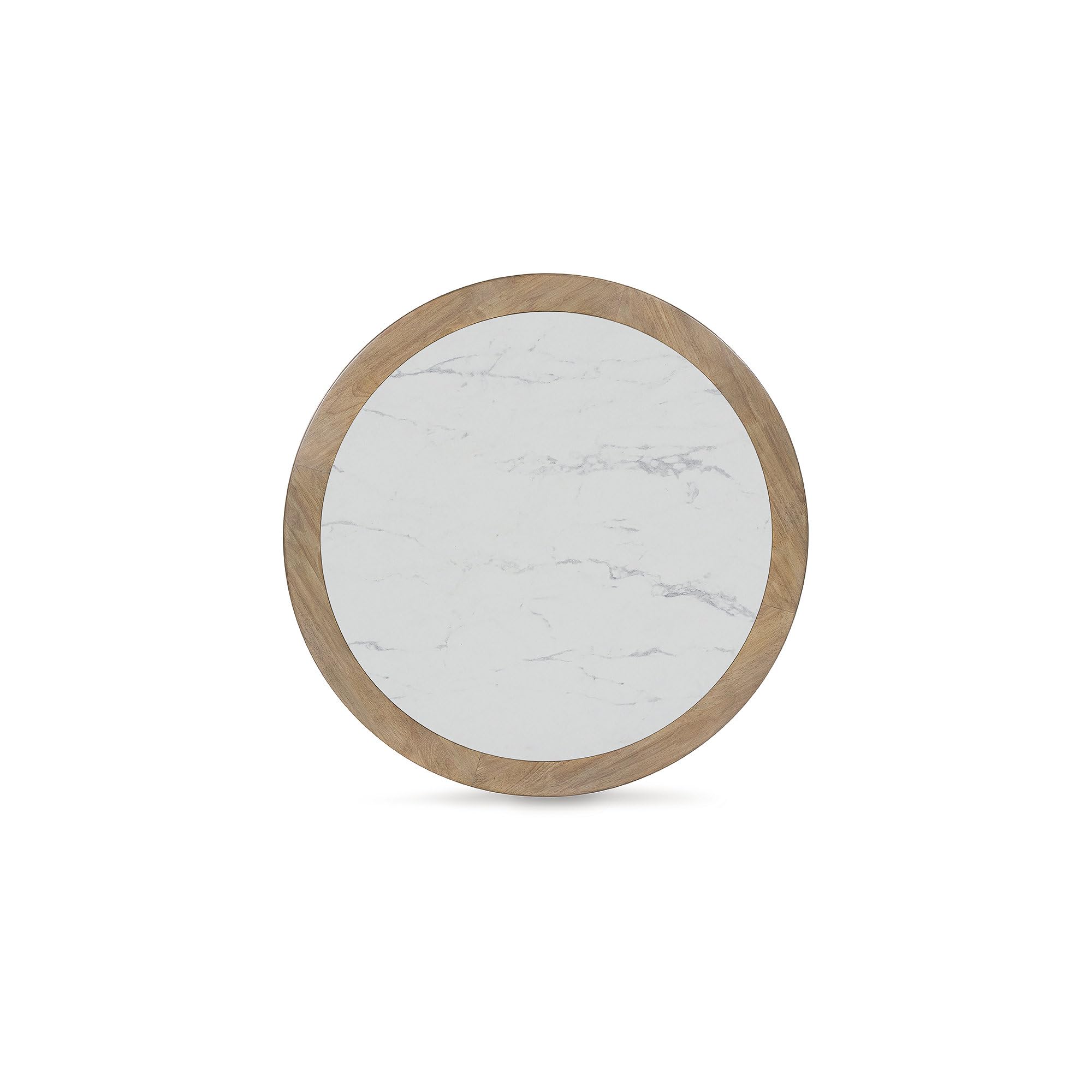 Signature Design by Ashley Camdill Contemporary Coffee Table with Wheel, Heat and Scratch Resistant, Light Brown & White