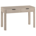 Henn&Hart 48" Fluted Modern Rectangular Wooden Home Office Desk Computer Desk Writing Table with Ribbed Legs and 2 Storage Drawers for Bedroom, Living Room, or Home Office, Beech White