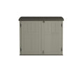 Craftsman Horizontal Shed, Compact Outdoor Storage System, 34 Cu. Ft. Capacity, Made in USA - Lockable Multi-Wall Resin Organizer for Garbage Cans, Garden Tools, Bins, Bikes and Yard Equipment