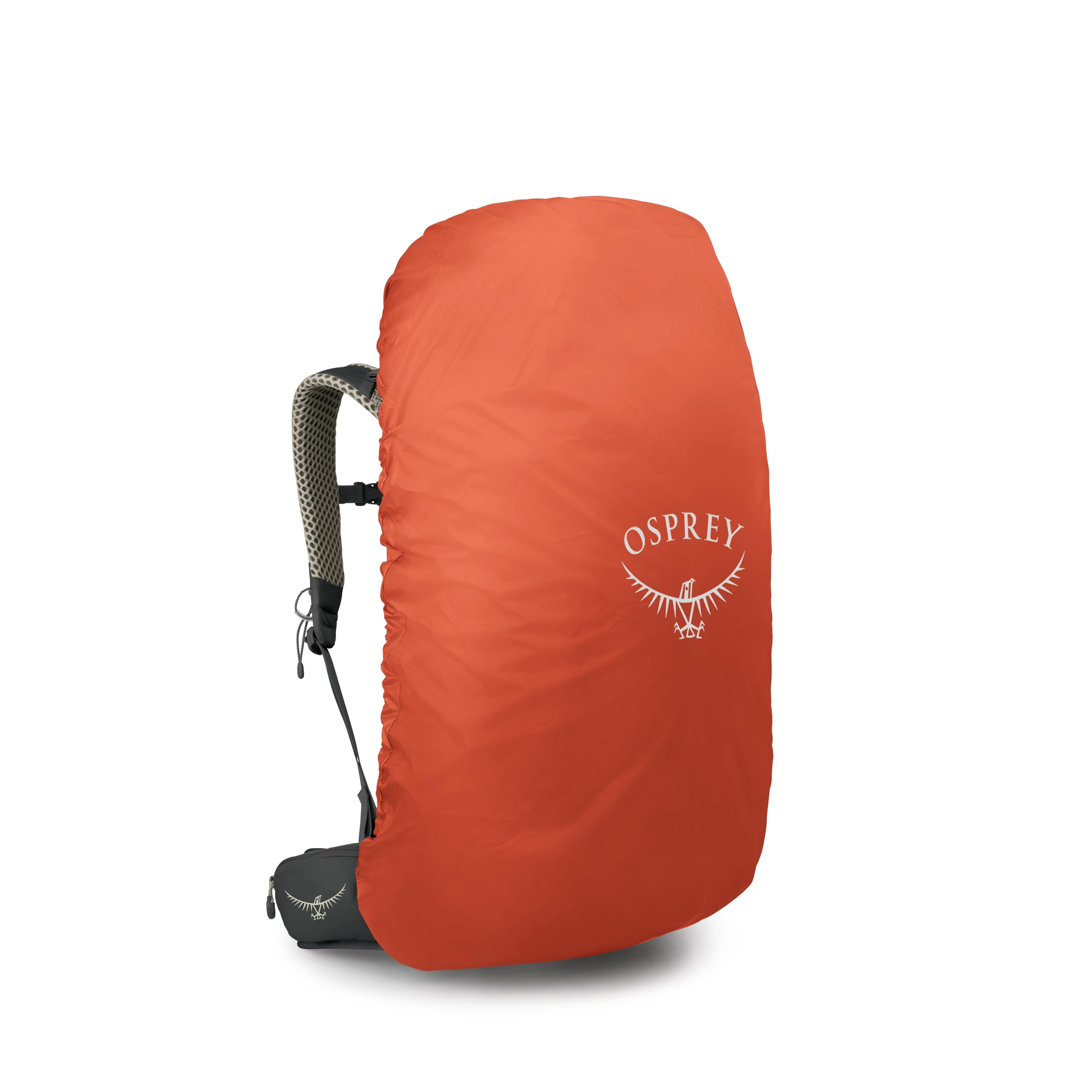 Osprey Stratos 44L Men's Hiking Backpack - Lightweight Backpacking Pack with Waterproof Raincover - Camping Bag, Raven Black
