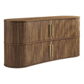 Radcliffe 63" Inch Curved Fluted Sideboard Buffet Cabinet in Walnu