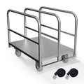 Panel Cart, Heavy Duty Flatbed Cart with 5In Swivel Caster 2000LBS Weight Capacity Lumber Drywall Mattress Cart Transporting Heavy Loads with Ease and Efficiency 2PCS Straps for Platform Truck