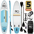 Roc Inflatable Stand Up Paddle Board 10' 6" with Premium SUP Paddle Board Accessories, Wide Stable Design, Non-Slip Comfort Deck for Youth & Adults (Cloudline W/Kayak Seat)