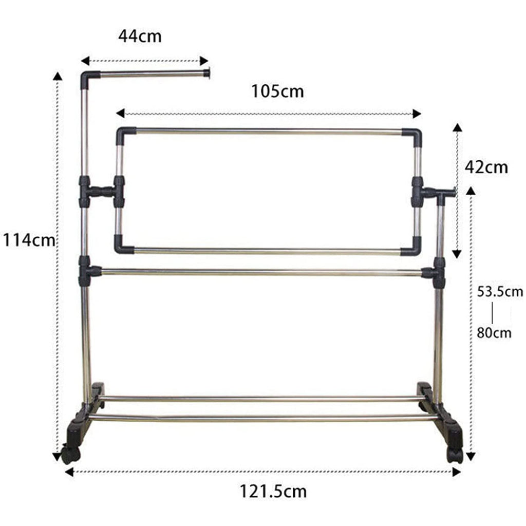 ELUKHT Adjustable Embroidery Stand with Pulley, 360°Rotated Needlework Floor Frame, Standing Embroidery Lap Table, Cross Stitch Craft Stand for Art Craft Sewing Holder