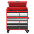 Tool Chest 18-Drawer | 66'' Large Rolling Tool Chest with Wheels | Detachable Top Metal Tool Box with Gas Struts | Lockable Rolling Tool Cabinet with Liners,Power Strip | Garage, Repair Shop, Workshop