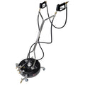 Erie Tools 20" Polypropylene Surface Cleaner with Wheels, 3 Nozzle Spray Bar, Side Nozzles Front Spray Bar, Dual Trigger Guns, Wheels, Pressure Washer 4000 PSI 4 GPM