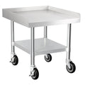 HARDURA Stainless Steel Equipment Stand Metal Prep Table with Casters 30"X 24" NSF 430 for Commercial Food Prep