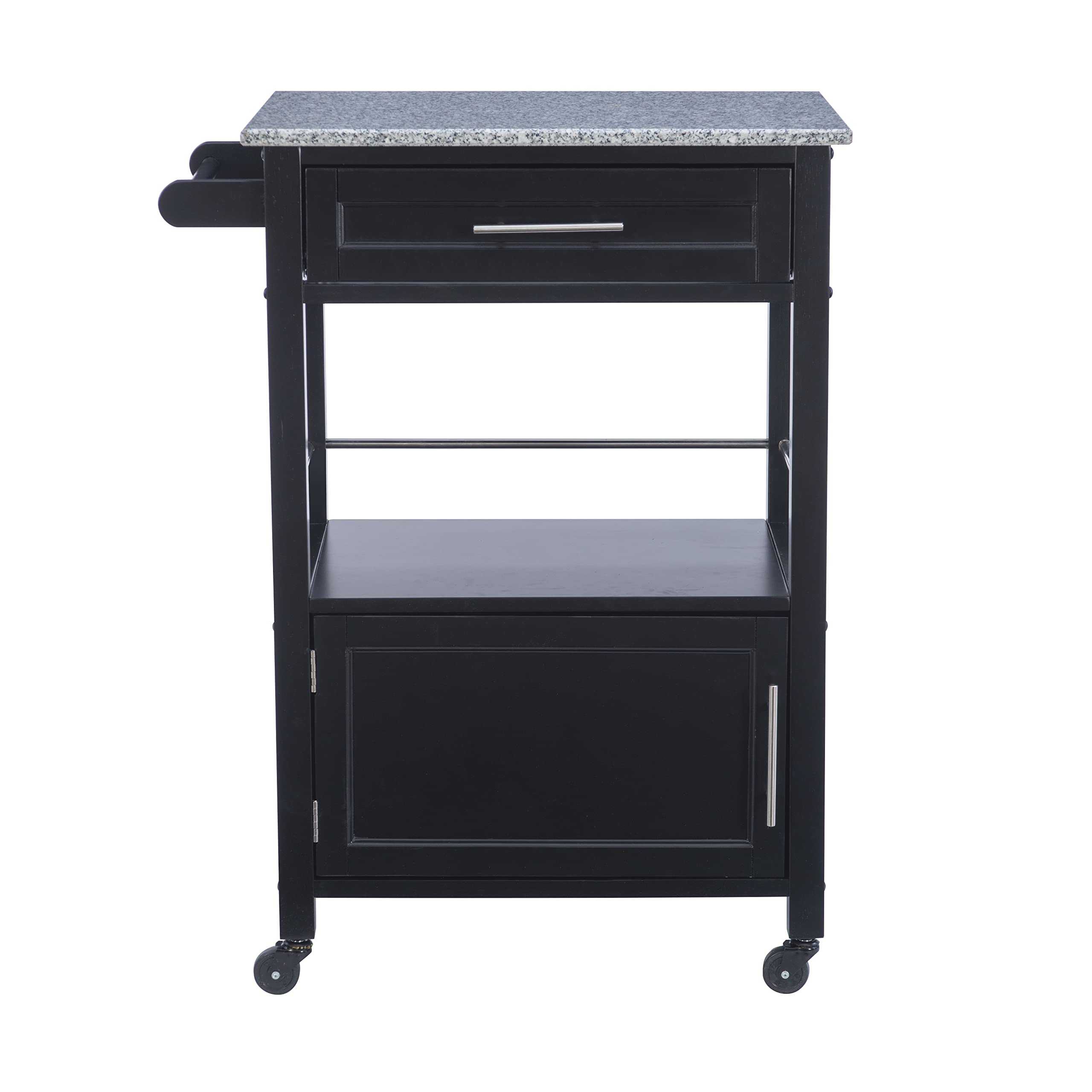 Linon Cayden Black Kitchen Cart,