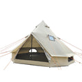 DANCHEL OUTDOOR B2A Portable Bell Tent No Center Pole, 4 Season Yurt with Stove Jack Spacious Interior for 4 Person Camping Hiking Glamping 300D Oxford Nylon,16.4ft/5m Khaki