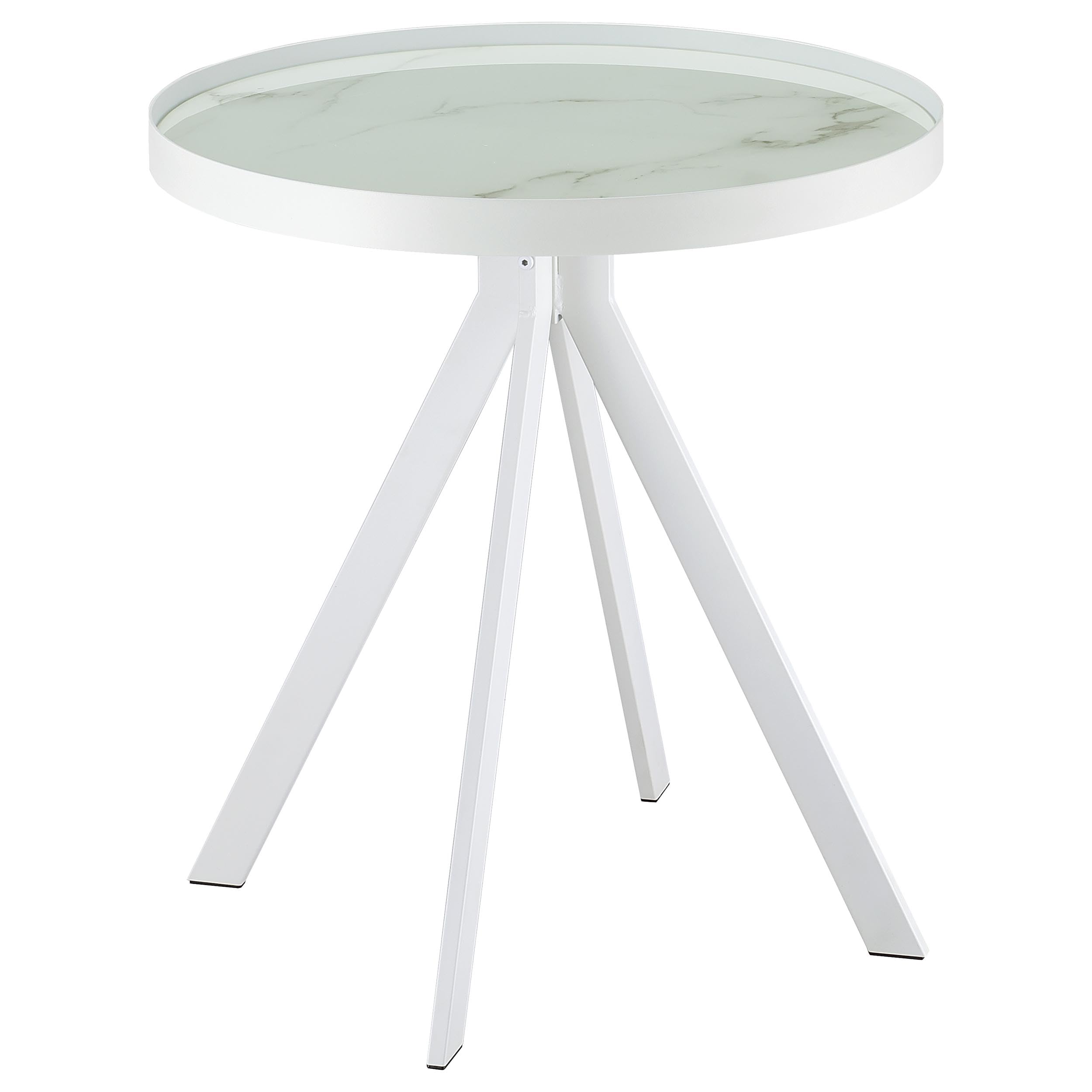 Coaster Home Furnishings Briggs 3-Piece Round Coffee and End Table Set White