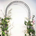 Green Rose Arch for Ceremony and Wedding Decoration Metal Outdoor & Indoor Trellis for Climbing Plants Weatherproof & Easy Assembly 2.4M Wide x 2.2M High Reconfigurable Design for
