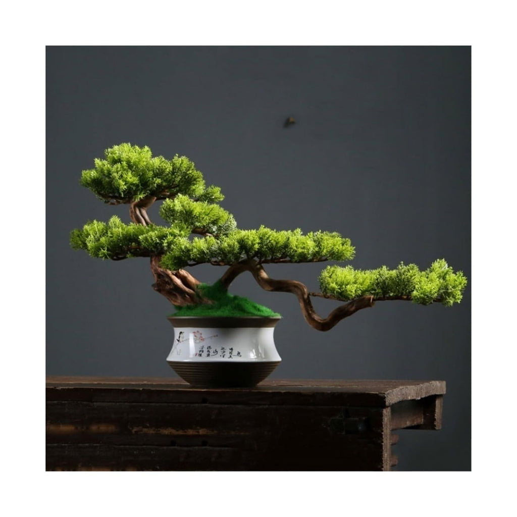 XJOYSL7921 Artificial Bonsai Artificial Bonsai Simulation Tree High-end Light Luxury Greenery Entrance Decoration Ornaments for Home Office