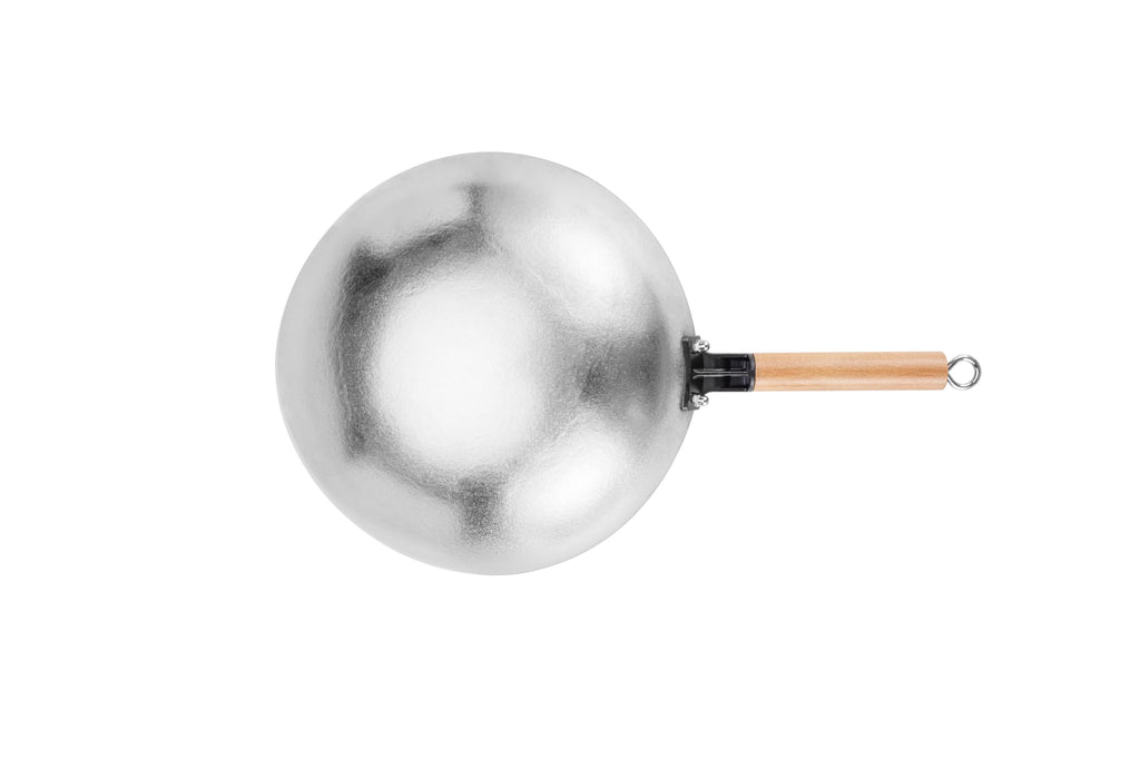 Valtcan T35 Titanium Wok Pan 14" Grade 1 Pure Titanium, 2.0mm Solid (Not Coated), PFAS-Free, No PTFE, No Chemical Coatings, 3 lbs Ultralight, Non-Stick Without Chemicals, Metal Utensil Safe