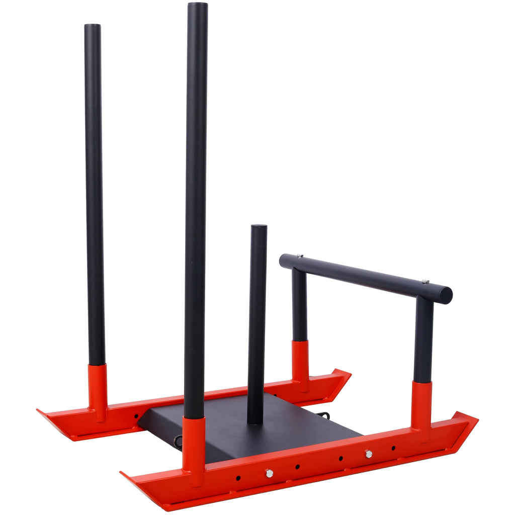Gecheer Weight Sled for Strength Training Speed Training Explosive Power Muscle Building Push Pull Exercises Compatible with 1 Inch and 2 Inch Weight Plates
