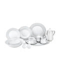 Euro Porcelain 57-pc Banquet Dinnerware Set, Luxury China Tableware, Service for 8 (1330P), 6664-20