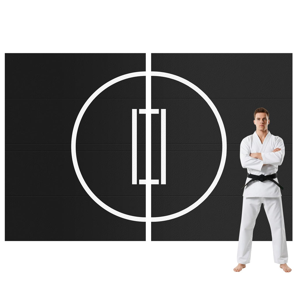 10×6.6ft Jiu Jitsu Wrestling Mat, 3cm Thick Shock Absorbing PE Training Pad, Ideal for BJJ, MMA, Grappling, Judo, Boxing Martial Arts Yoga