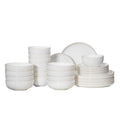 Perlaceo Luxurious Collection of 32-Piece White with Gold Rim Bone China Dinnerware Set - Lightweight and Durable - Service for 8, Including Dinner Plates, Salad Plates, and Cereal or Soup Bowls