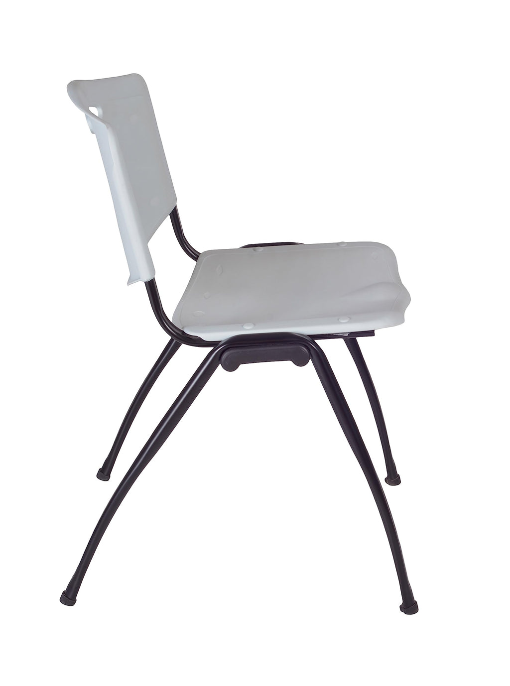 Regency Kobe 60 x 24 in. Flip-Top Training Nesting Table- Neo Walnut, 2 M Stack Chairs- Grey