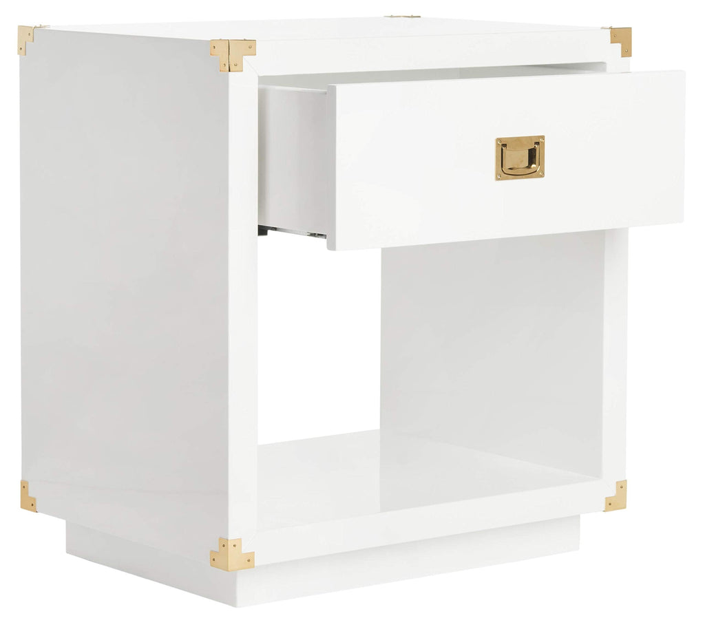Safavieh Couture Collection Lella White Lacquer Side Table