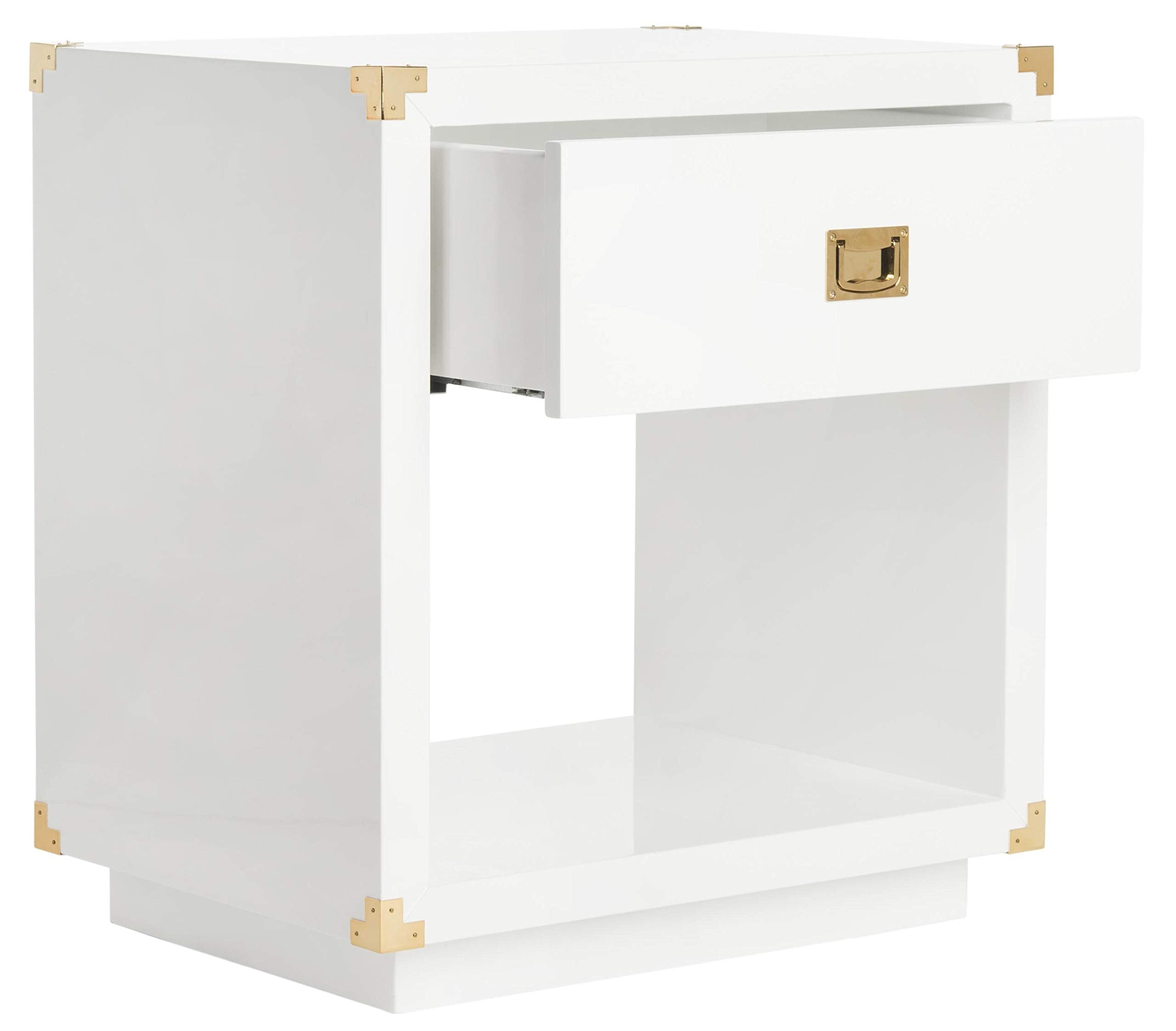 Safavieh Couture Collection Lella White Lacquer Side Table